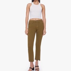 Mother the Insider Crop Step Fray